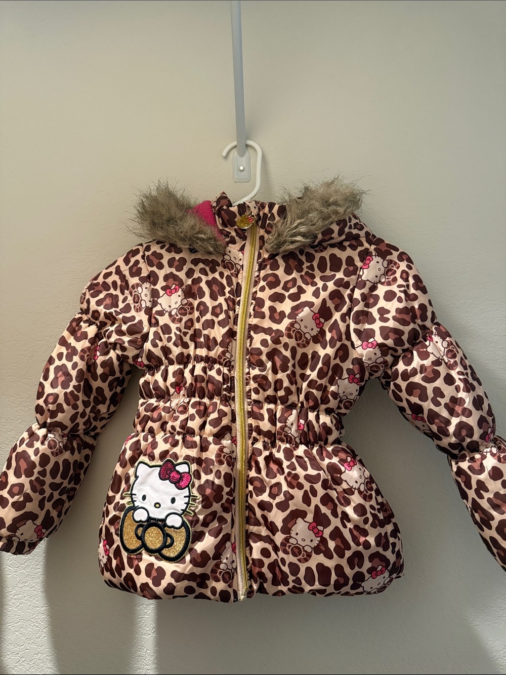 Hello Kitty Pink and Brown Cozy Fleece Hoodie